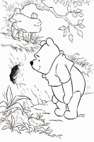 A coloring page of winnie the pooh